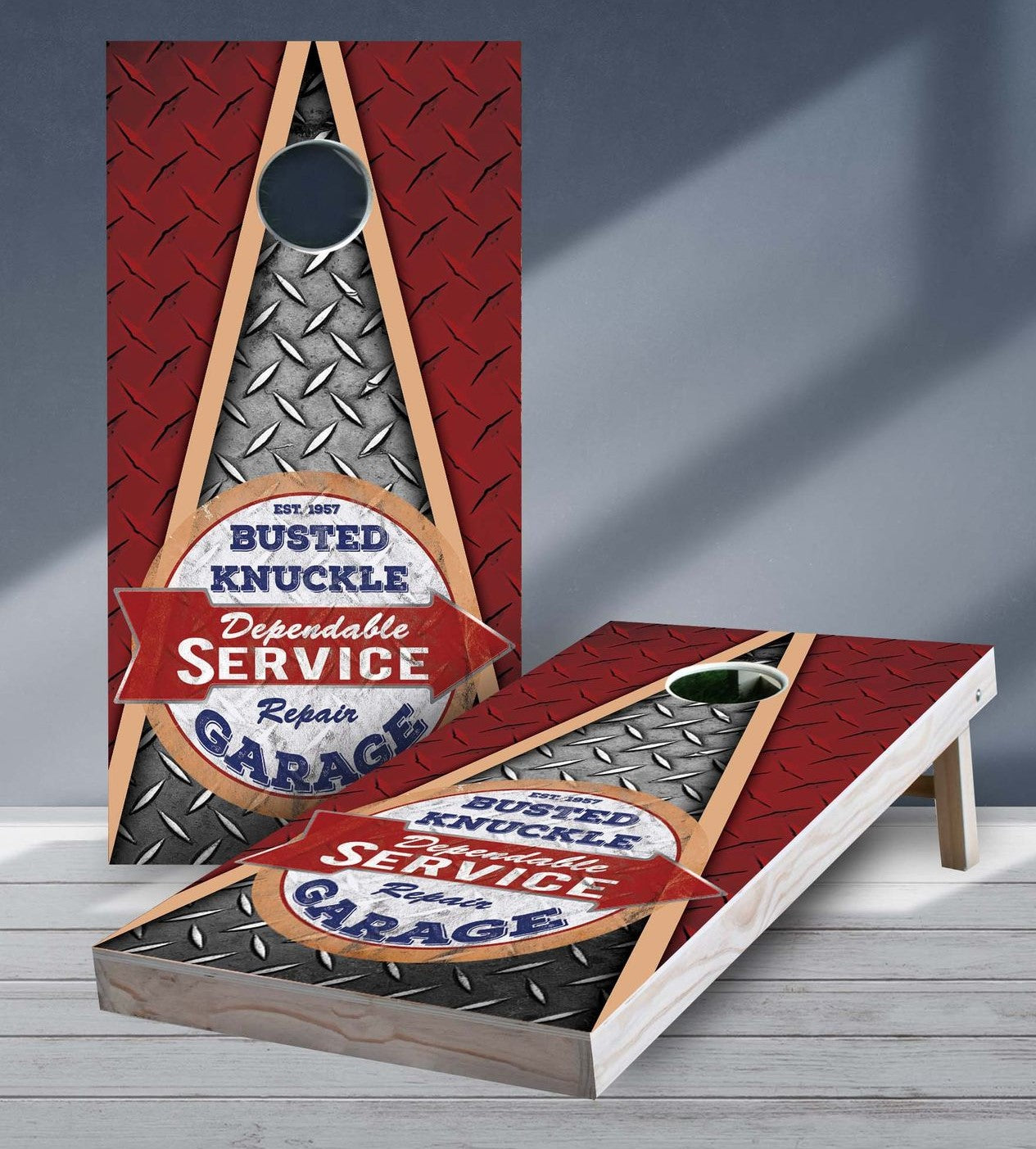 Busted Knuckle Garage- Car Repair Cornhole Board Set- FREE Shipping!