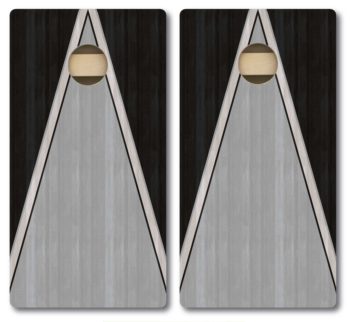 Black, Gray, Silver Combo Cornhole Board Set- FREE Shipping!