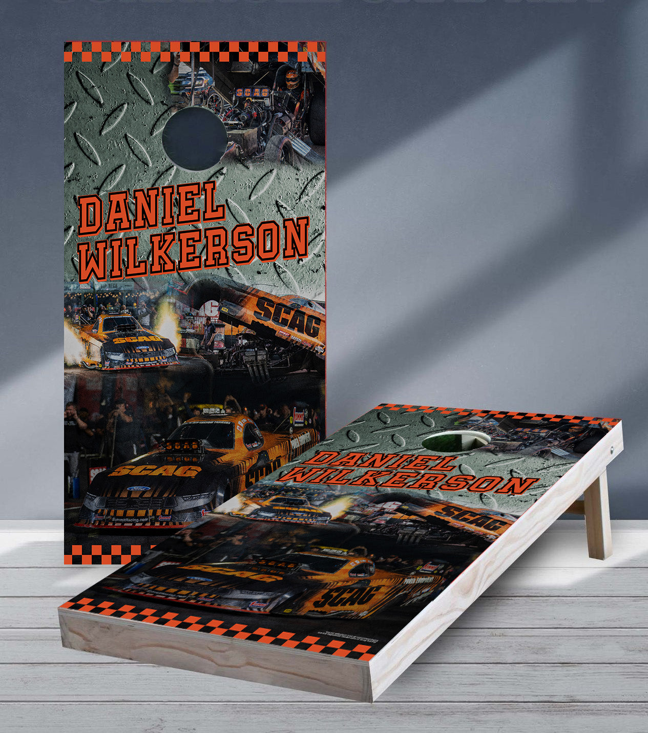 Daniel Wilkerson NHRA Top Fuel Funny Car Driver Cornhole Board Set- FREE Shipping!