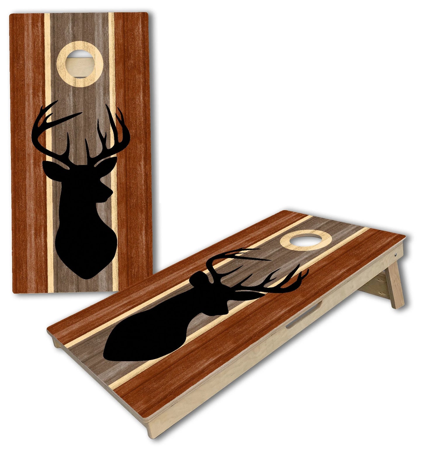 Buck Silhouette Cornhole Board Set- FREE Shipping!