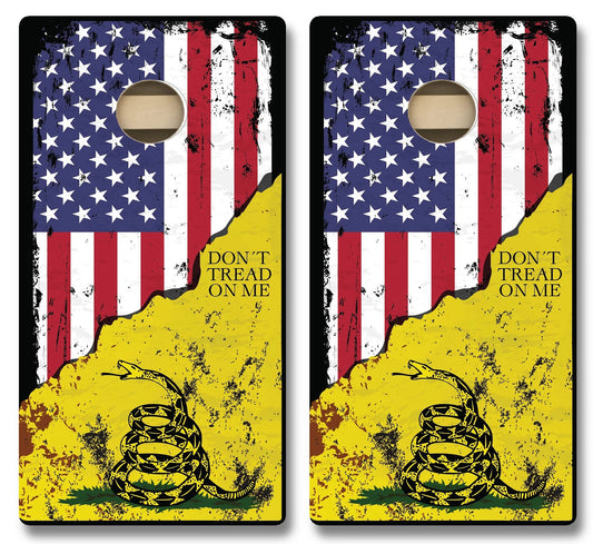 Don't Tread On Me Cornhole Board Set- FREE Shipping!