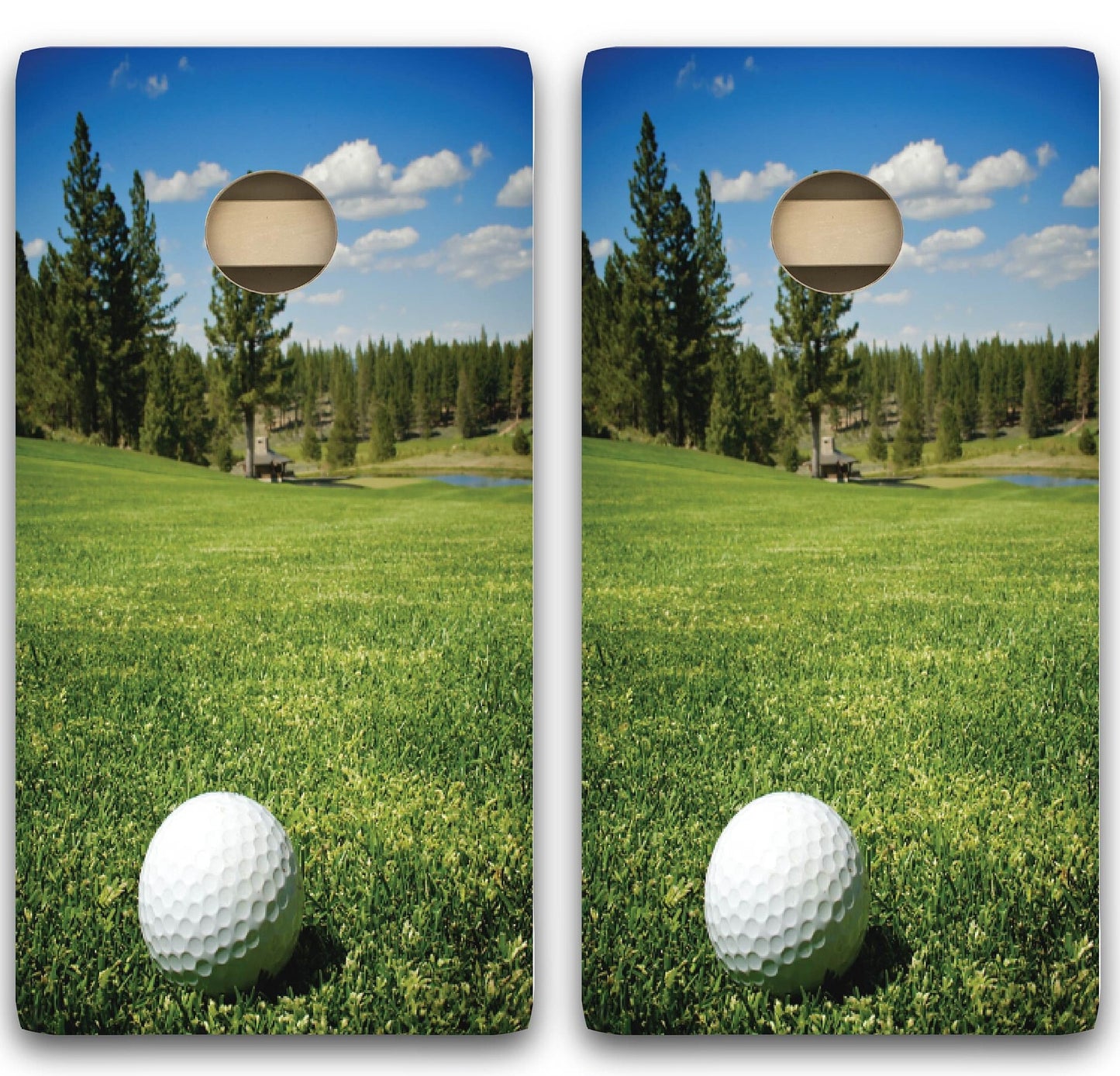 Golf Ball 3 Cornhole Board Set- FREE Shipping!