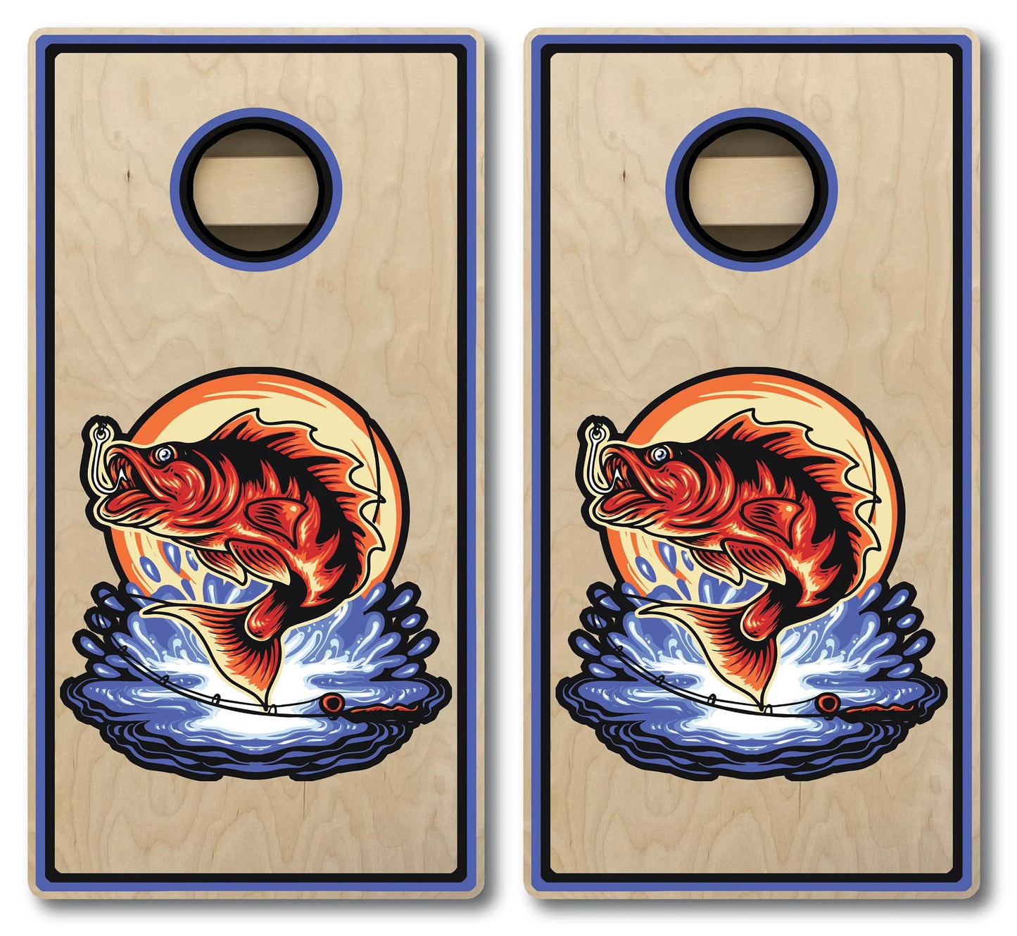 Bass Fishing Cornhole Board Set- FREE Shipping!