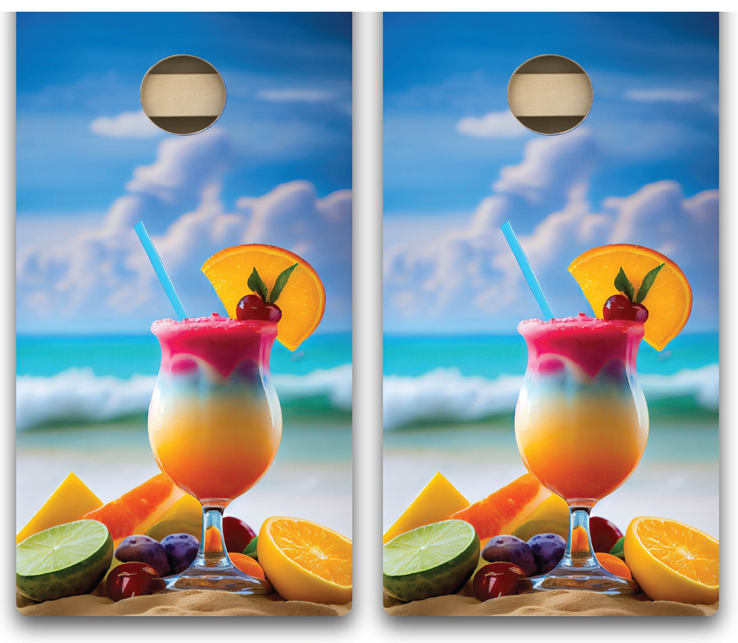 Tropical Cocktails Cornhole Board Set- FREE Shipping!