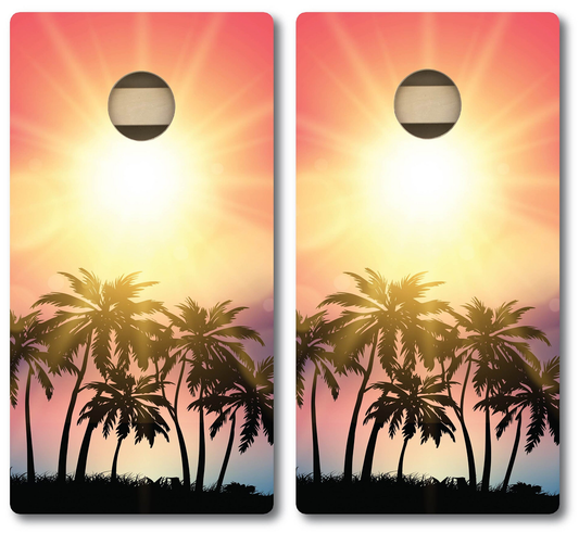 Tropical Landscape Cornhole Board Set- FREE Shipping!