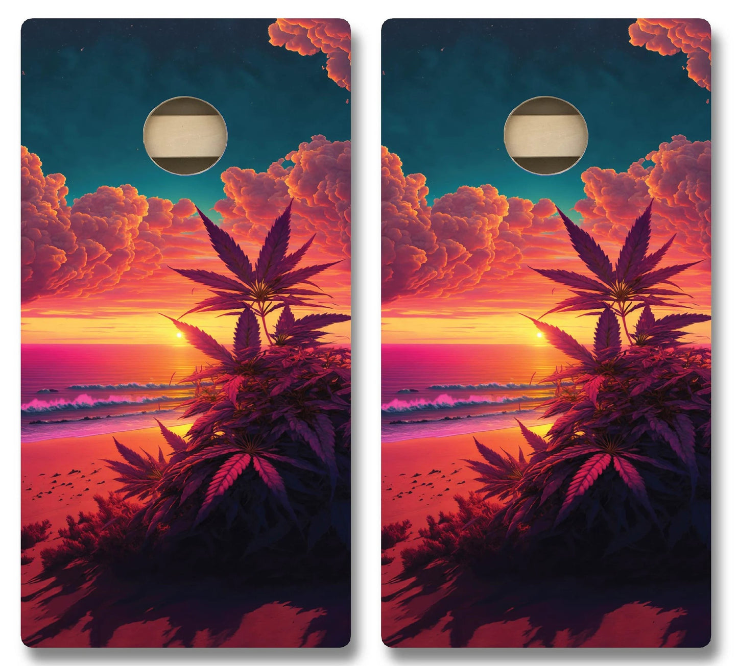 Tropical Sunset Cornhole Board Set- FREE Shipping!